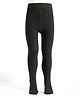 Pine Kids Cotton Knit Solid Color Footed Tights - Black