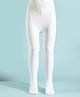 Pine Kids Cotton Knit Solid Color Footed Tights - White