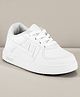 Lil Lollipop Solid Lace Up Shoes - White