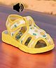 Lil Lollipop Pineapple Printed With Velcro Closure Musical Sandals - Mustard