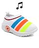 Lil Lollipop Casual Striped Musical Shoes - White