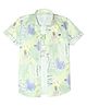 Charchit Cotton Woven Half Sleeves Abstract Printed Shirt With Tee - Light Green