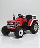 JN Creations Mahindra Tractor NOVO 12V Electric Ride-On Tractor for Kids | Big Wheeled Farm Tractor with Music, Horn, LED Lights, Suspension, Forward & Reverse | Ages 18 Years (Red)