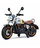 JN Creations Royal Enfield 12V Battery Operated Ride-On Classic350 Bike for Kids | Rechargeable Electric Bike with LED Lights, Music & Horn | Ages 2 TO 8 Years (Grey)