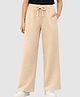 Charm n Cherish Cotton Knit Solid Joggers - Beige