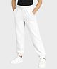 Charm n Cherish Cotton Knit Solid Joggers - White