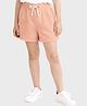 Charm n Cherish Cotton Knit Solid Shorts - Peach