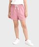 Charm n Cherish Cotton Knit Solid Shorts - Rose Gold