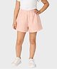 Charm n Cherish Cotton Knit Solid Shorts - Orange