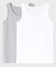 Charm n Cherish Cotton Knit Pack Of 2 Sleeveless Solid Tank Tops - Multi Colour
