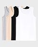 Charm n Cherish Cotton Knit Pack Of 4 Sleeveless Solid Tank Tops - Multi Colour