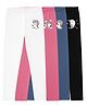 Charm n Cherish Cotton Knit  Pack Of 4 Unicorn Printed Leggings - Multi Colour