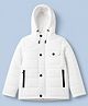 Pine Kids Woven Hoodies with Full Sleeves in White for 4-5 Years