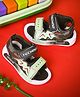 KATS Typography Detailed Velcro Closure Musical Sandals - Green