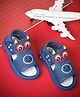 KATS Animal Face Designed Velcro Closure Sandals - Light Blue