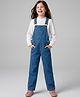 Pine Kids Cotton Woven Sleeveless Dungaree - Navy Blue