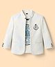 Dapper Dudes Woven Full Sleeves Colour Splash Printed Blazer With Tee - Sky Blue