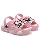 TOMSY CHOICE Cartoon Applique Detailed Perforated Slingback Sandals - Pink