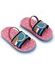 TOMSY CHOICE Striped & Fruit Patch Detailed Back Strap Sandals - Pink