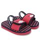 TOMSY CHOICE Striped & Duck Face Designed Back Strap Sandals - Navy Blue