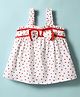 Babyhug Cotton Woven Sleeveless Polka Dots Printed Top With Bow Applique Multi Color 4-5 Years
