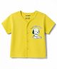 CUCUMBER Sinker Knit Half Sleeves Jhablas with Puppy Print - Lemon