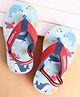 Cute Walk by Babyhug Back Strap Flip Flops With Sea Life Print - Light Blue