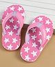 Cute Walk by Babyhug Slip On  Flip Flops with Star Print - Pink