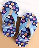 Cute Walk by Babyhug Back Strap Closure Flip Flops With Polka Dot Print - Blue