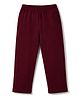 Babyhug Velour Knit Full Length Solid Pant - Wine