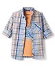 Pine Kids Cotton Woven Half Sleeves Checks Shirt With Printed T-Shirt - Multicolor