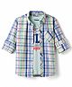 Pine Kids Cotton Woven Half Sleeves Checks Shirt With Printed T-Shirt - Multicolor