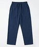 Lagorii Linen Woven Solid Pant - Navy Blue