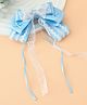 Pine Kids Free Size Bow & Butterfly Hair Clips With Lace Detailing - Blue