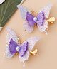 Pine Kids Butterfly Alligator Clips  Free Size - Purple