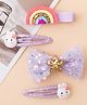 Babyhug Snap Clips With Bow Applique Free Size - Purple