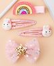 Babyhug Snap Clips With Bow Applique Free Size - Pink