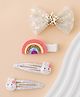 Babyhug Snap Clips With Bow Applique Free Size - Beige