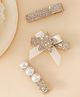Babyhug Hair Pins And Clips With Shimmer & Pearl Free Size - Gold