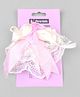 Pine Kids Free Size Bow & Butterfly Hair Clips With Lace Detailing - Pink
