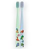 Flipper Twigo Kids Children's toothbrush, 2-pack, Aloe Green & Winter Blue