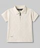 Ruff Cotton Knit T-Shirts Polo Neck Half Sleeves Offwhite 8-9 Years