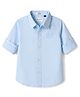 Ruff Poplin Woven Full Sleeves Solid Shirt - Sky Blue