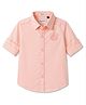 Ruff Poplin Woven Full Sleeves Solid Shirt - Pink