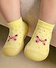 Cute Walk by Babyhug Slip On Sock Shoes With Butterfly & Polka Dots Design - Yellow