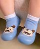 Cute Walk by Babyhug Slip on Sock Shoes with Bear Print - Blue