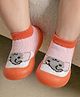 Cute Walk by Babyhug Slip-On Closure Sock Shoes With Elephant Print - Pink