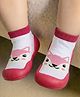 Cute Walk by Babyhug Slip On Closure Sock shoes With Fox Design - Pink