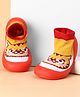 Cute Walk by Babyhug Slip On Sock Shoes With Tiger Design - Red
