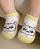 Cute Walk by Babyhug Slip-On Closure Sock Shoes With Cat Print - Yellow
